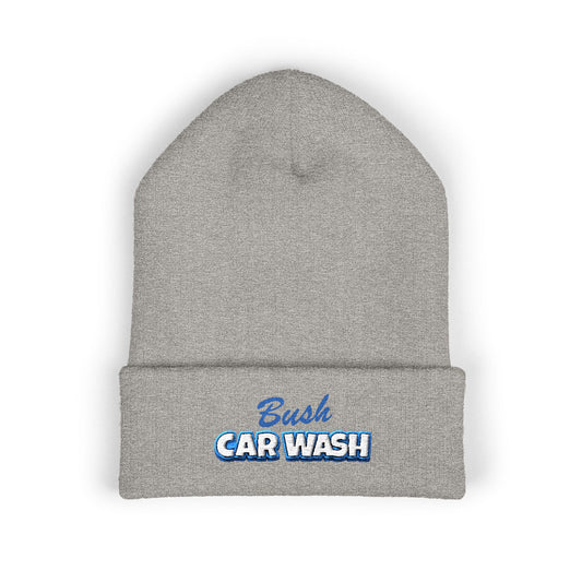 Classic Cuffed Beanie — Embroidered "Bush Car Wash" Logo